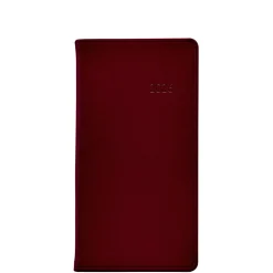 2026 6" Pocket Datebook in Bordeaux Traditional Leather