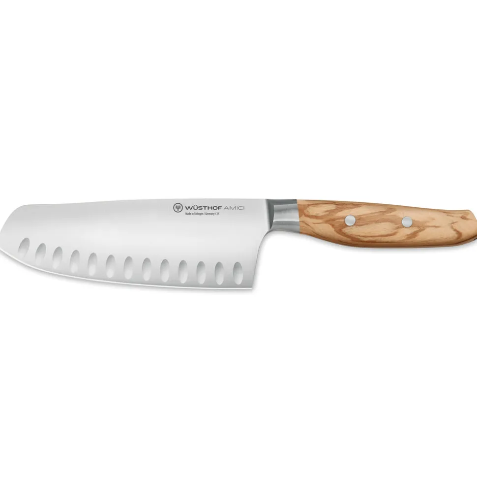 7" Amici Hollow Edge Rotoku Santoku Knife
