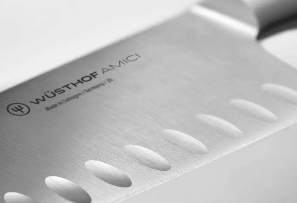 7" Amici Hollow Edge Rotoku Santoku Knife