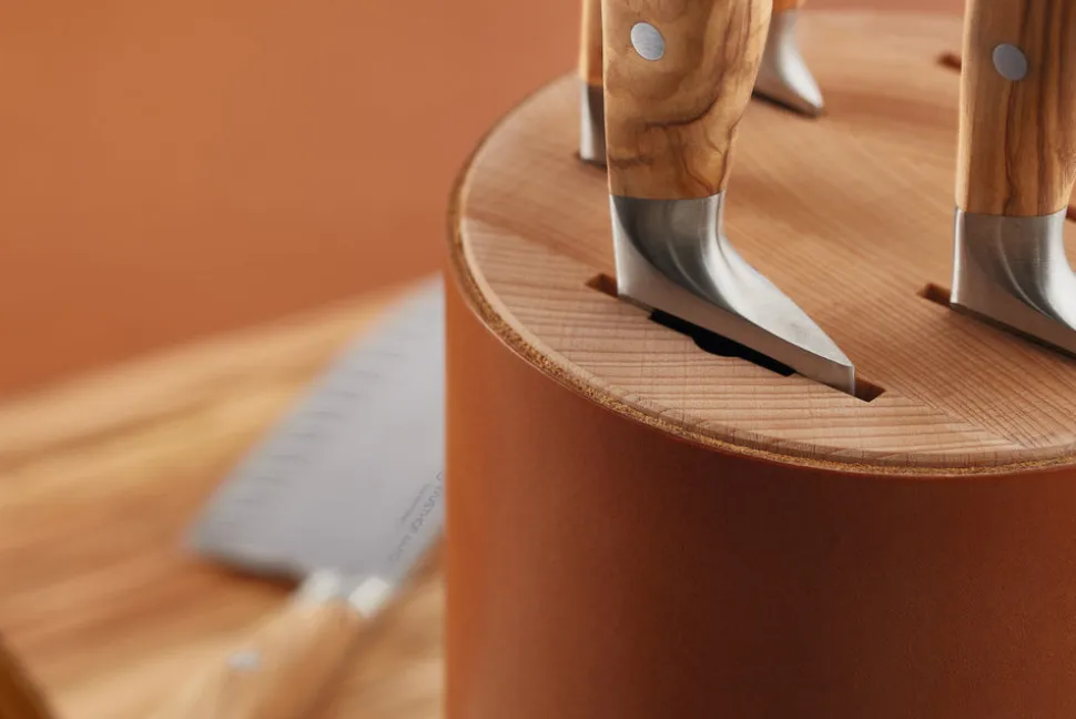 7" Amici Hollow Edge Rotoku Santoku Knife