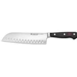 7" Classic Hollow Edge Santoku in Black