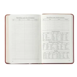 2026 Daily Journal in Blue Pebble Grain Leather