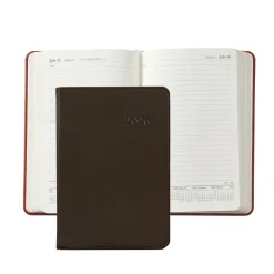 2026 Daily Journal in Brown Traditional Leather