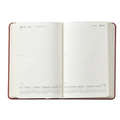 2026 Daily Journal in Brown Traditional Leather