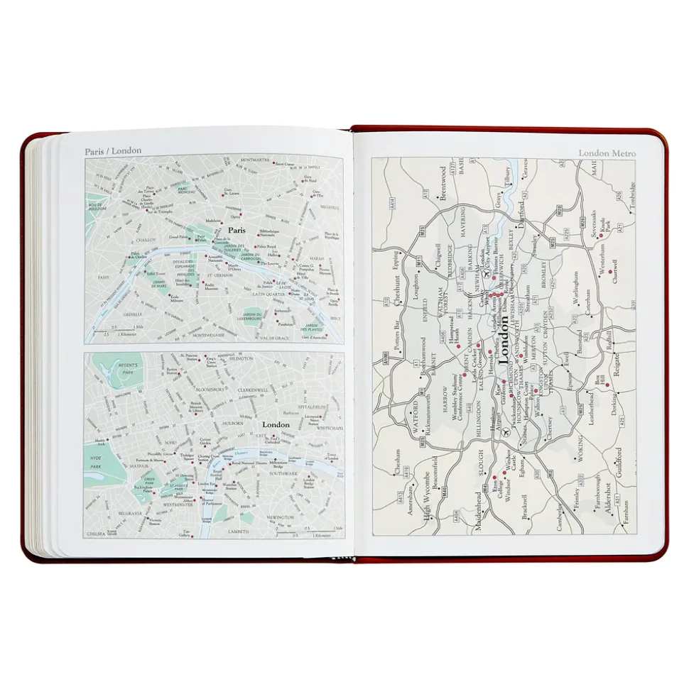 2026 Desk Diary in Blue Pepple Grain Leather