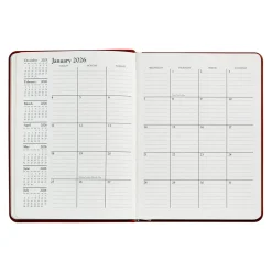 2026 Desk Diary in Blue Pepple Grain Leather