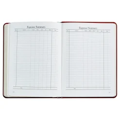 2026 Desk Diary in Bordeaux Leather