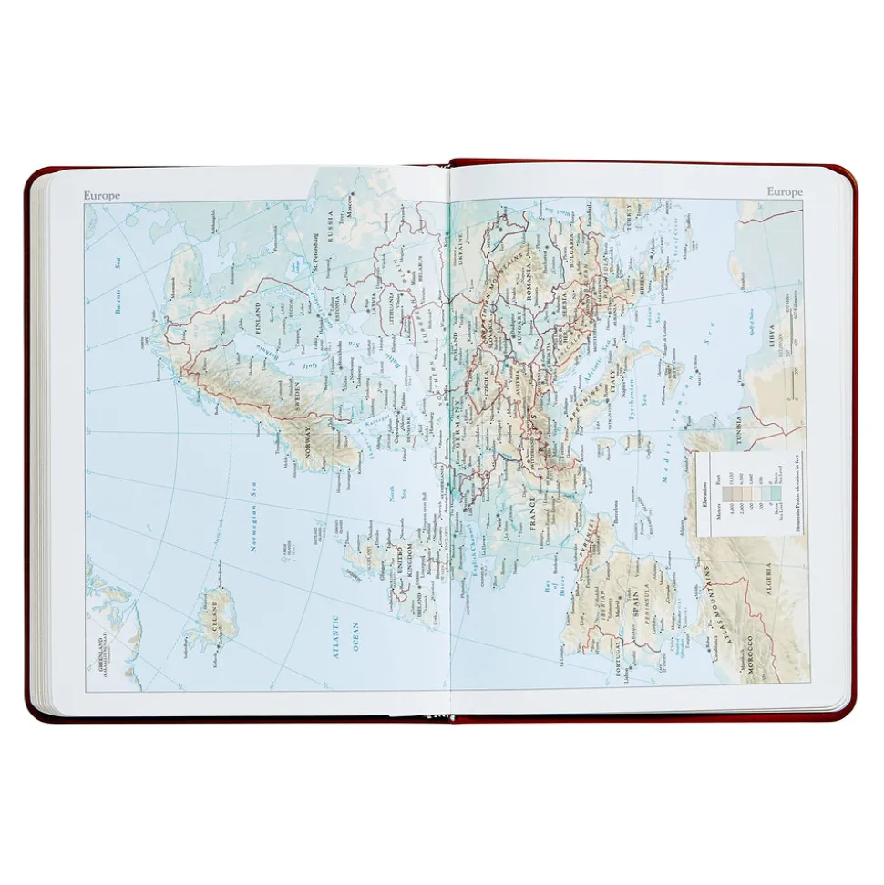 2026 Desk Diary in Bordeaux Leather