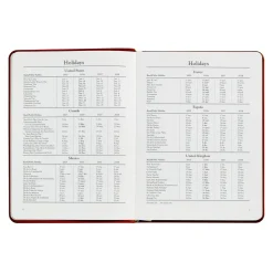 2026 Desk Diary in Bordeaux Leather
