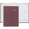 2026 Desk Diary in Wine Pebble Grain Leather