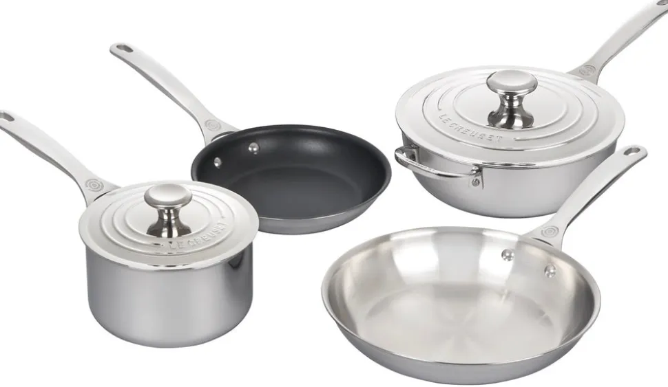 6 Piece Stainless Steel Pan Set