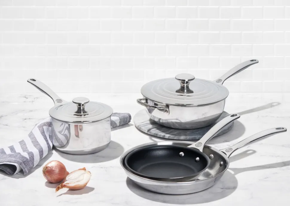 6 Piece Stainless Steel Pan Set