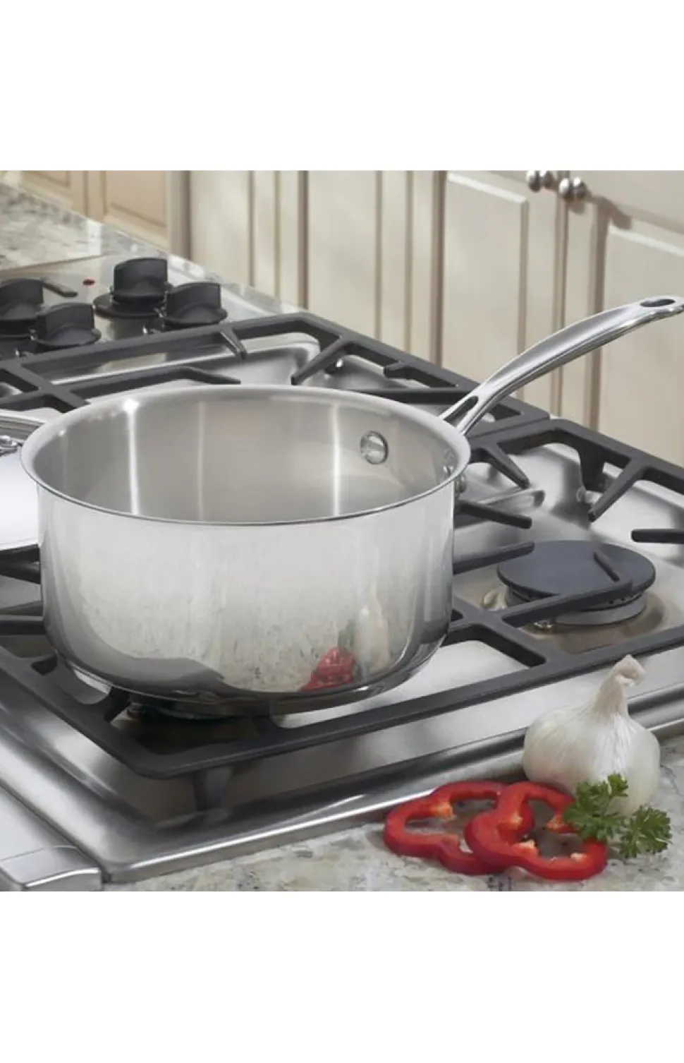 3 Quart Saucepan with Cover in Stainless Steel