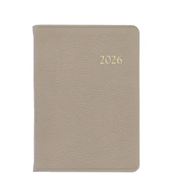 2026 Weekly Notebook in Beechwood Pebble Grain Leather