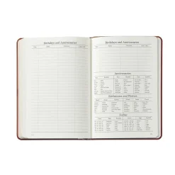 2026 Weekly Notebook in Beechwood Pebble Grain Leather