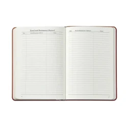 2026 Weekly Notebook in Beechwood Pebble Grain Leather