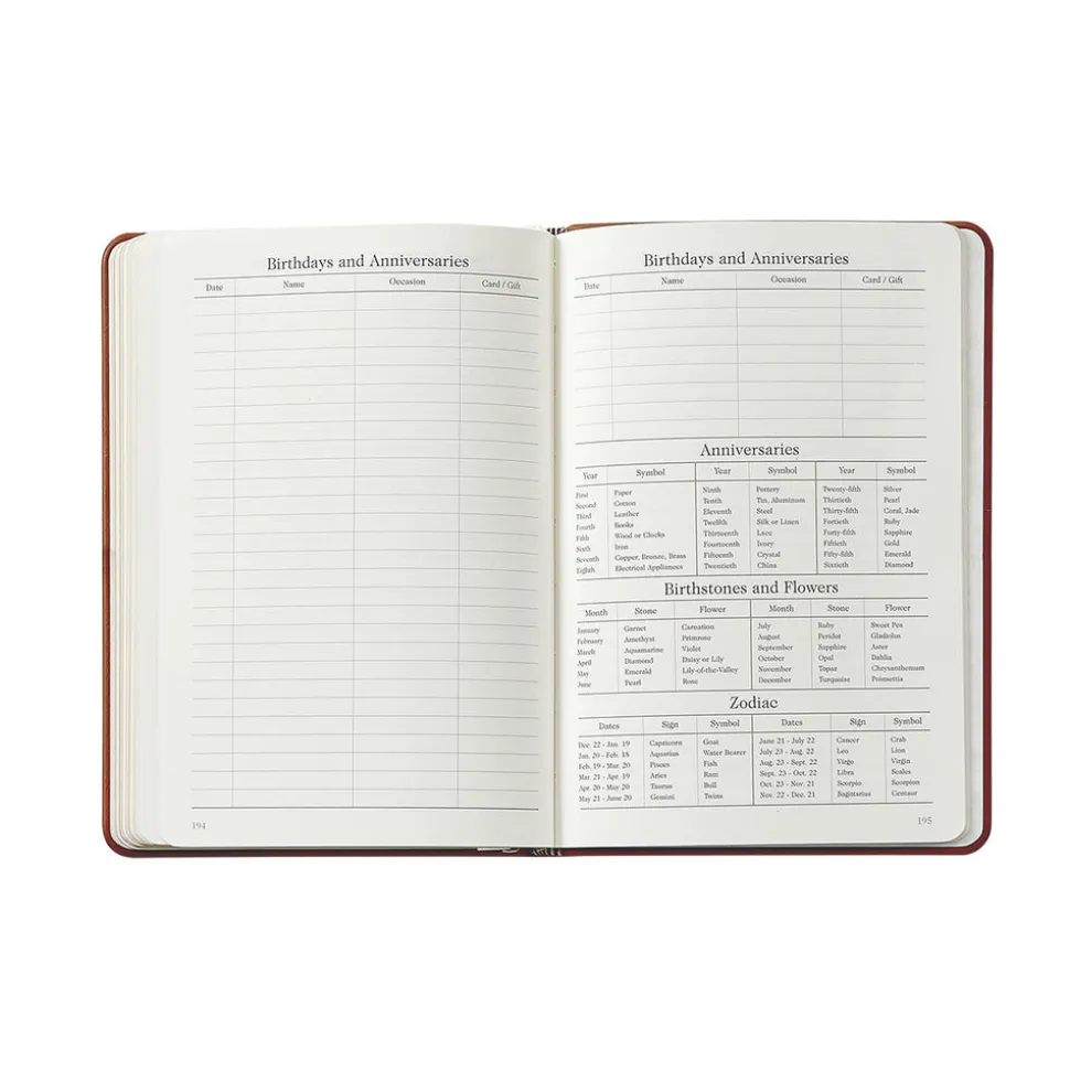 2026 Weekly Notebook in Blue Pebble Grain Leather