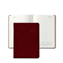 2026 Weekly Notebook in Bordeaux Traditional Leather