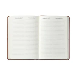 2026 Weekly Notebook in Wine Pebble Grain Leather