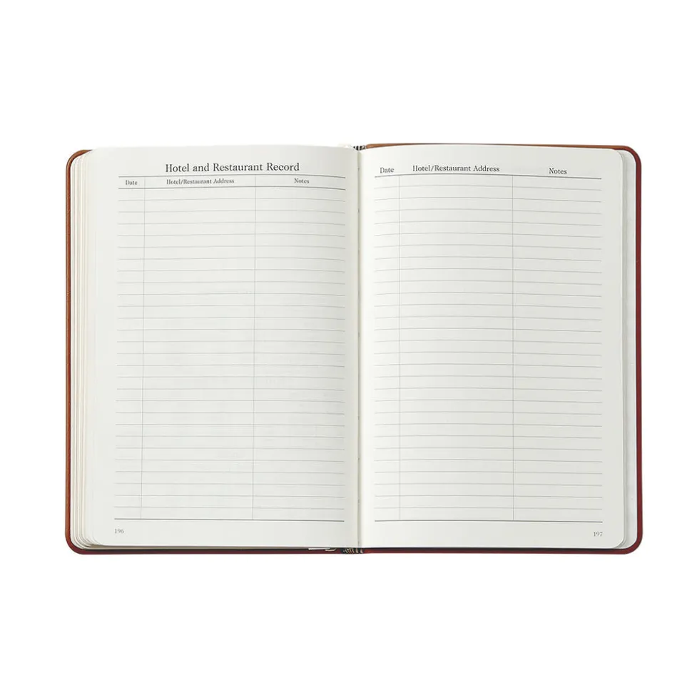 2026 Weekly Notebook in Wine Pebble Grain Leather