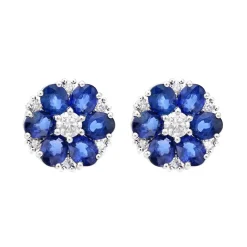 A Sea Of Blue Tidal Sapphire Stud Earrings