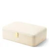 Abella Shagreen Large Jewelry Box in Cream