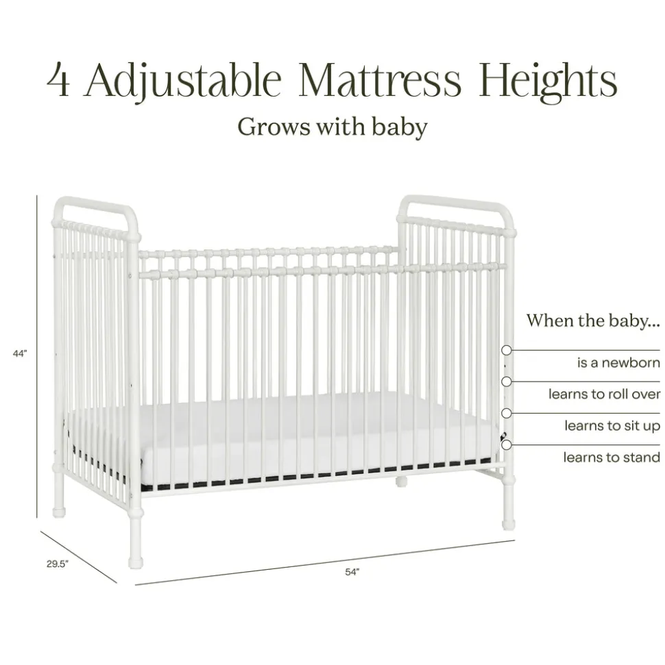 Abigail 3-in-1 Convertible Crib in Washed White