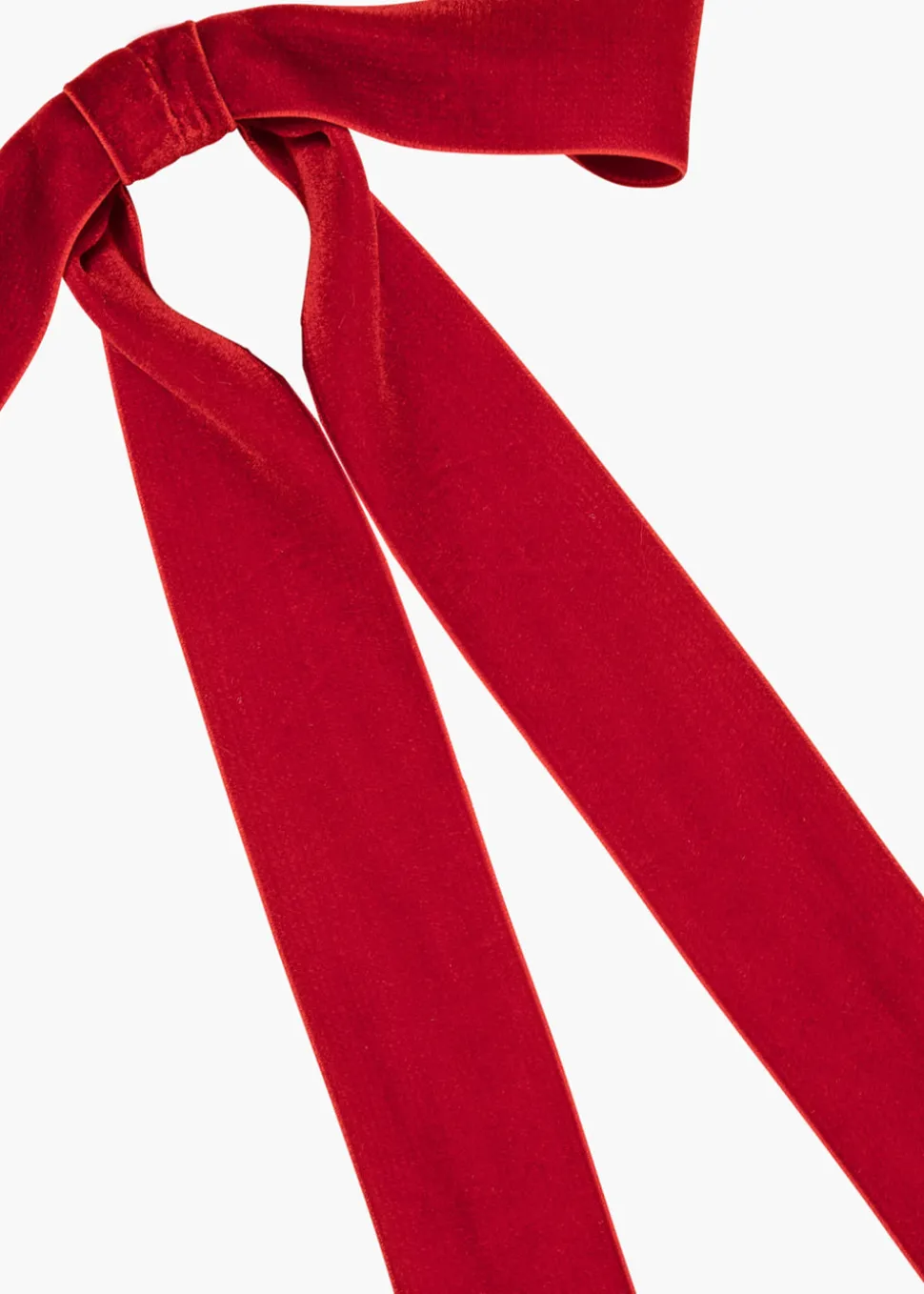 Adley Velvet Bow Barrette in Rouge