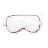 Adult White Eye Mask with Red Piping