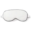 Adult White Eye Mask with Navy Piping