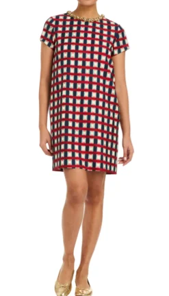 Ainslee Mini Dress in Midnight Gingham
