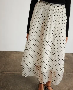 Ainsley Skirt in Cream & Black Multi