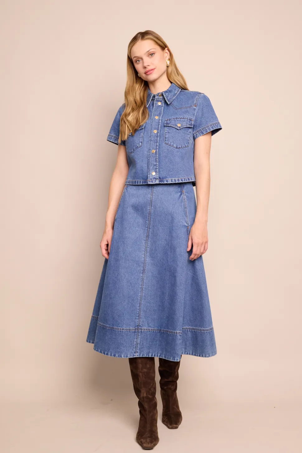 Aisha Skirt in Denim