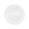 Alabaster White Scalloped Dessert Plate, Set of 4