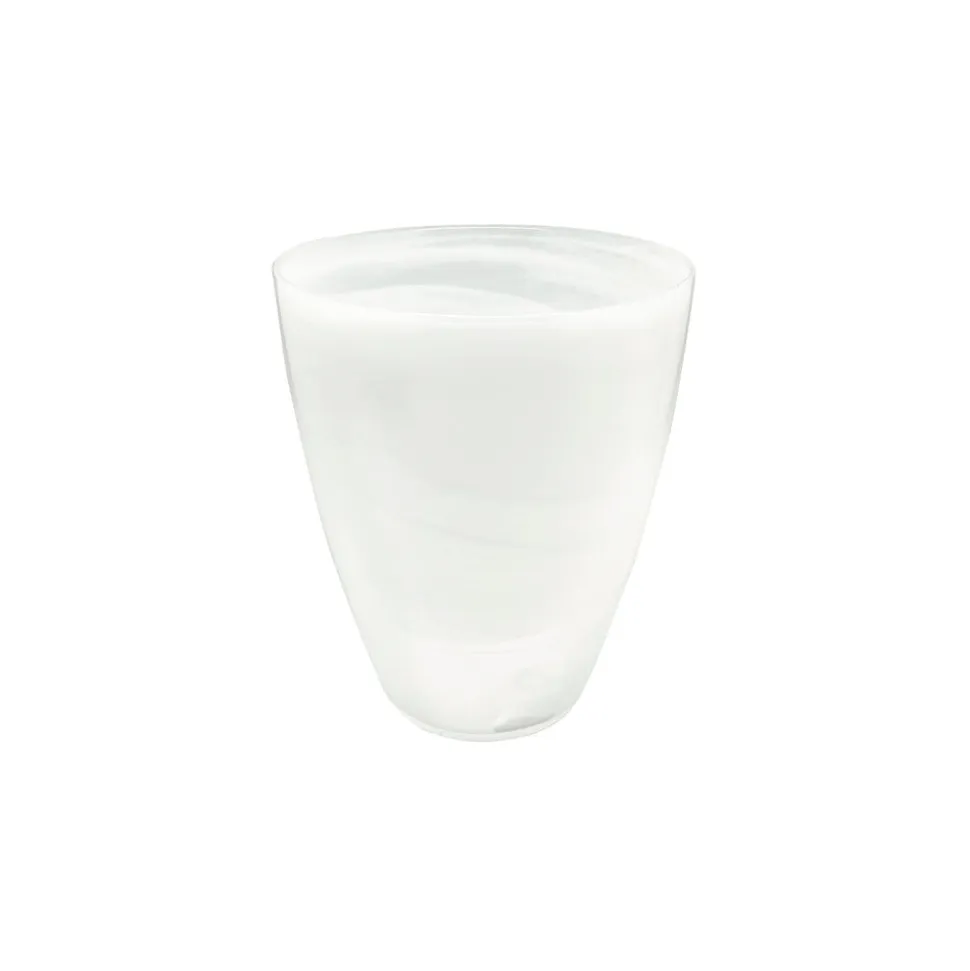 Alabaster White Small Round Vase