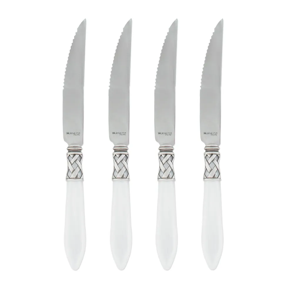 Aladdin Antique White Steak Knives, Set of 4