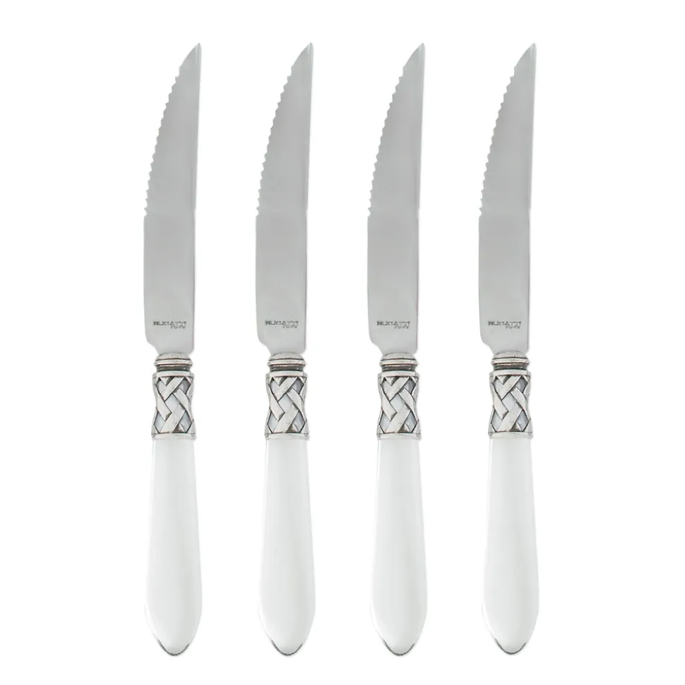 Aladdin Antique White Steak Knives, Set of 4