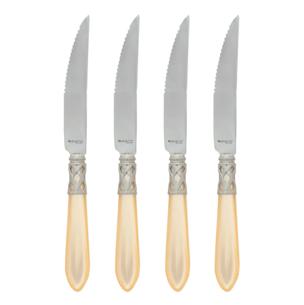 Aladdin Antique White Steak Knives, Set of 4