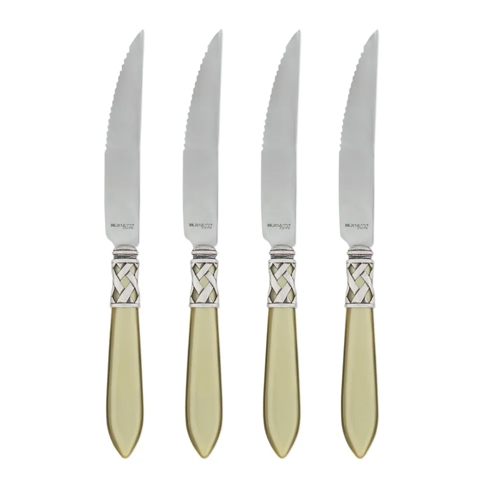 Aladdin Antique White Steak Knives, Set of 4