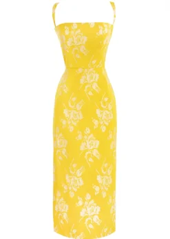 Alexandra Dress in Yellow Floral