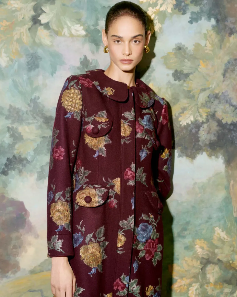 Alice Cross Stitch Floral Coat