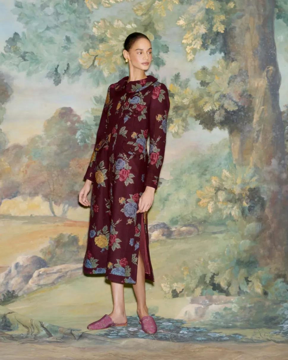 Alice Cross Stitch Floral Coat