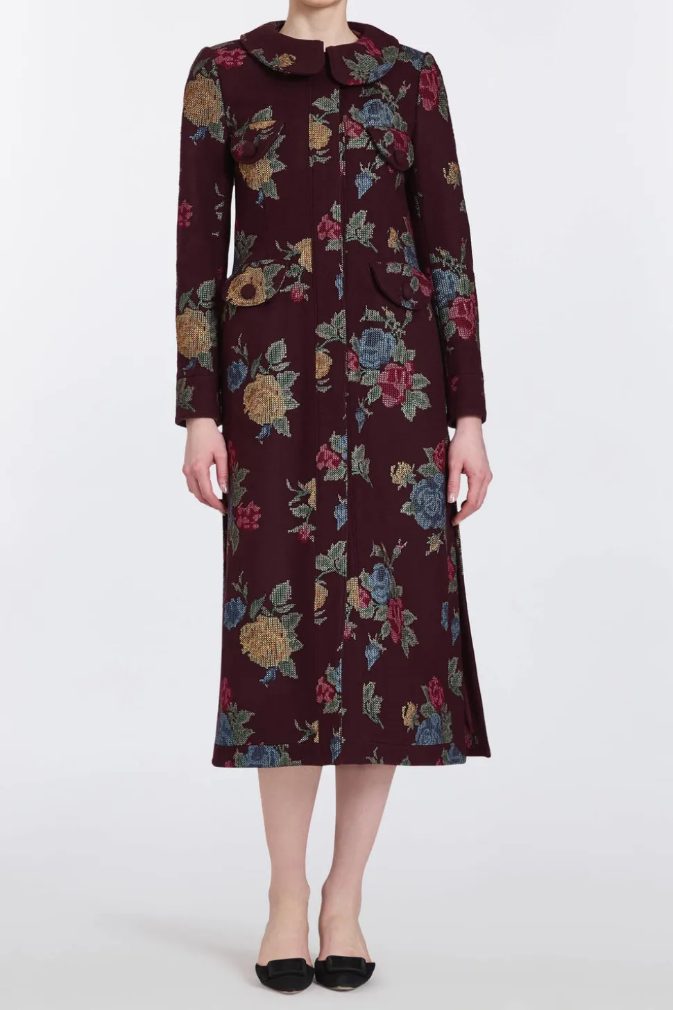 Alice Cross Stitch Floral Coat