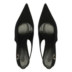 Alicia Sling Suede Pump in Black