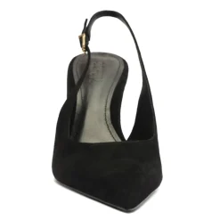 Alicia Sling Suede Pump in Black