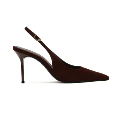 Alicia Sling Suede Pump in Root Brown