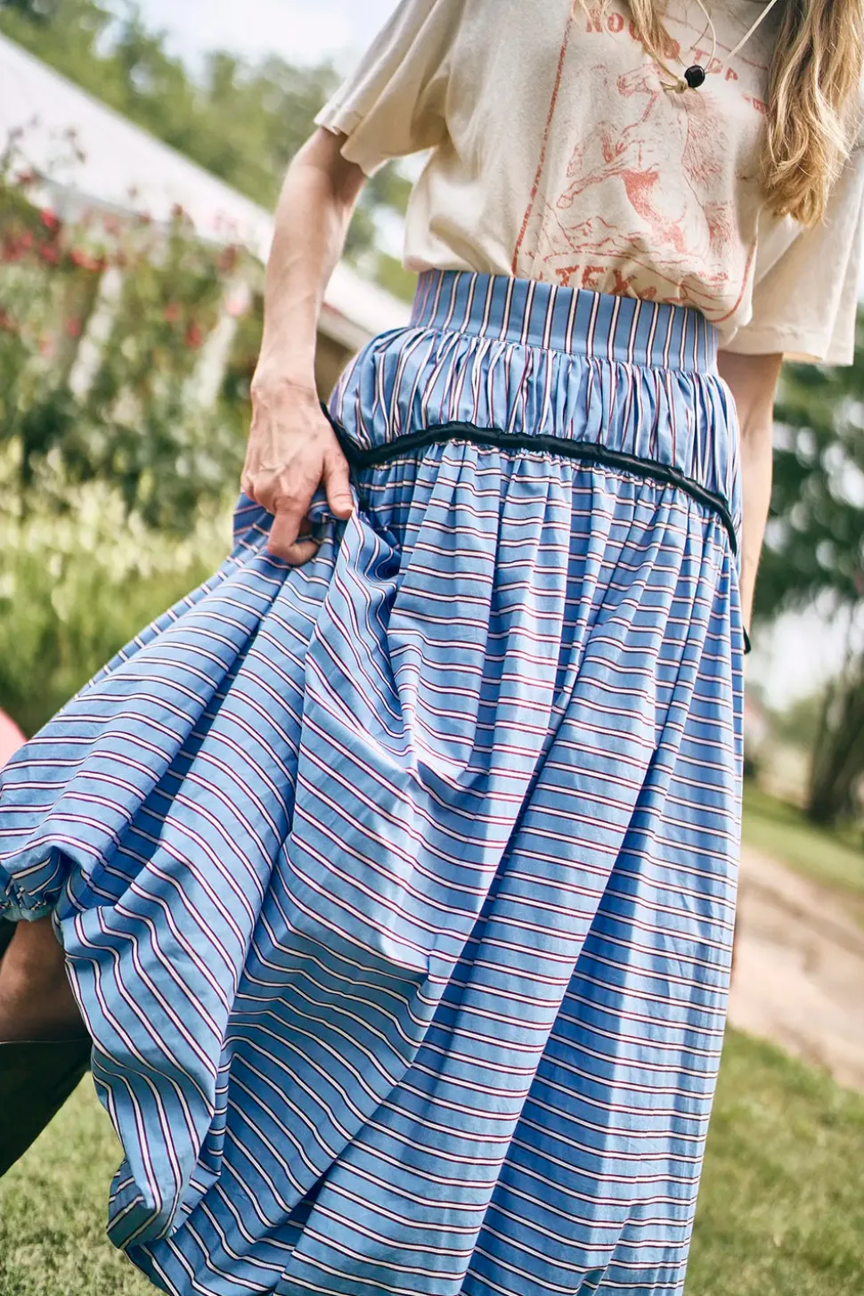 Allegra Skirt in Marfa Stripe