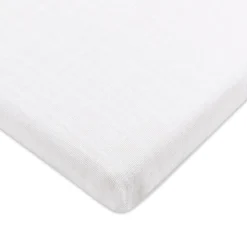 All-Stages Bassinet Sheet in GOTS Certified Organic Muslin Cotton in White