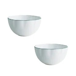 Amelie Forest Green Set of 2, Fruit, Nut & Rice Bowls