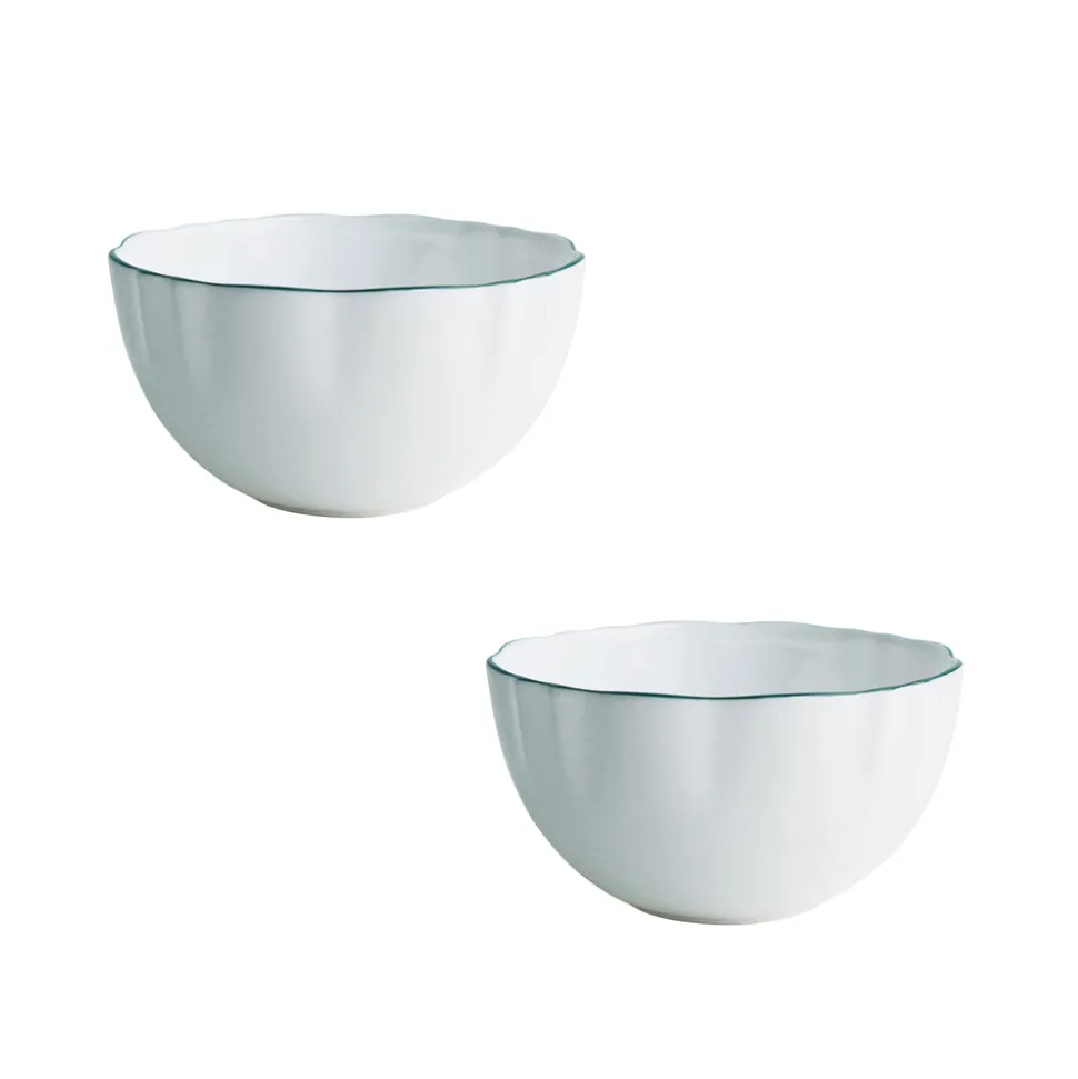 Amelie Forest Green Set of 2, Fruit, Nut & Rice Bowls